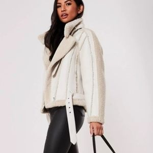 Premium Borg Belted Aviator